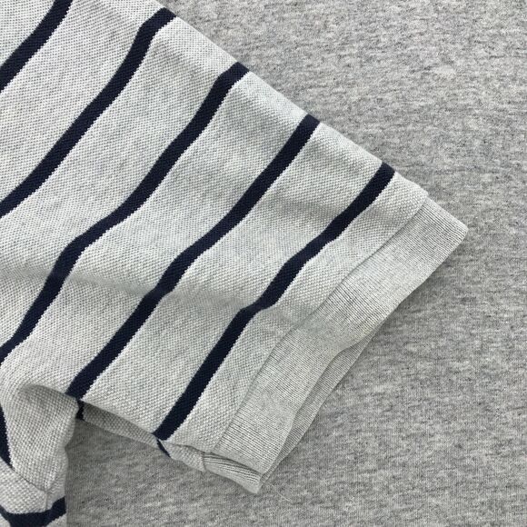 Ralph Lauren Polo Shirt Mens Extra Large Gray Blue Stripe Short Sleeve Collared - Picture 5 of 9